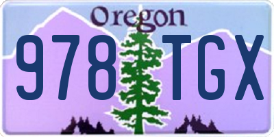 OR license plate 978TGX