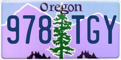 OR license plate 978TGY