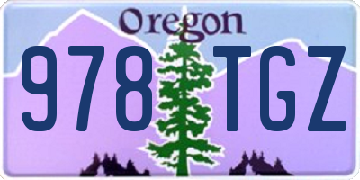 OR license plate 978TGZ