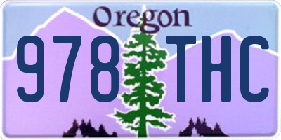 OR license plate 978THC