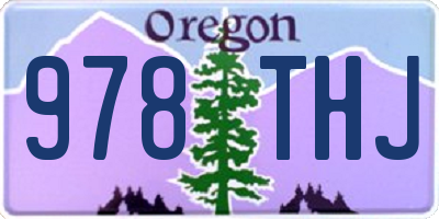 OR license plate 978THJ