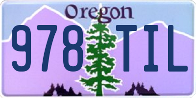 OR license plate 978TIL