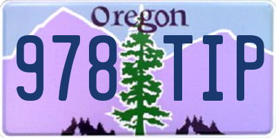 OR license plate 978TIP