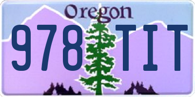OR license plate 978TIT