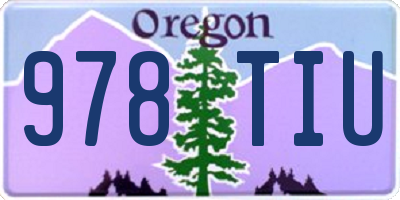 OR license plate 978TIU