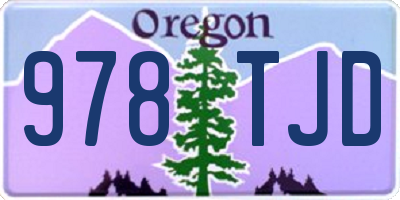 OR license plate 978TJD