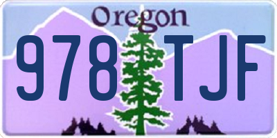 OR license plate 978TJF
