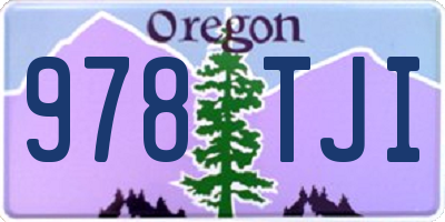 OR license plate 978TJI