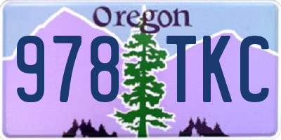 OR license plate 978TKC