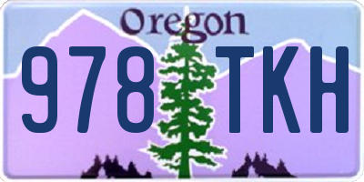 OR license plate 978TKH