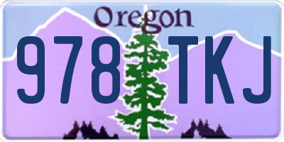 OR license plate 978TKJ