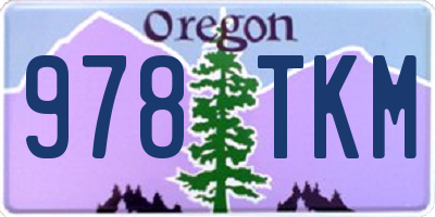 OR license plate 978TKM