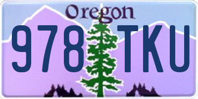 OR license plate 978TKU