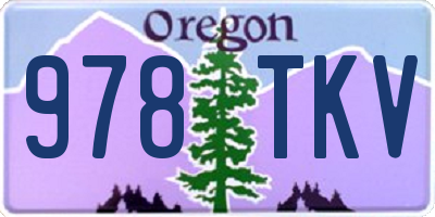 OR license plate 978TKV