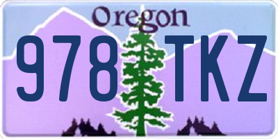OR license plate 978TKZ