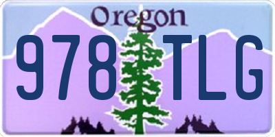 OR license plate 978TLG