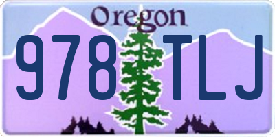 OR license plate 978TLJ