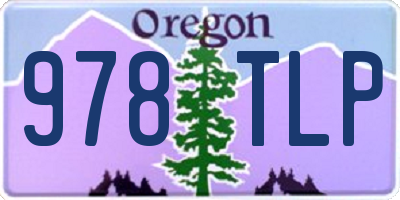OR license plate 978TLP