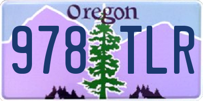 OR license plate 978TLR