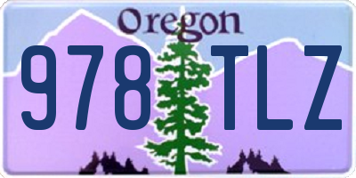 OR license plate 978TLZ