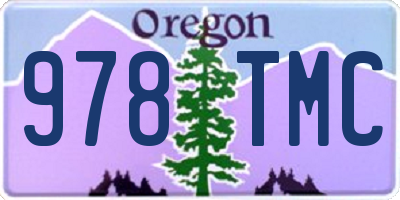 OR license plate 978TMC