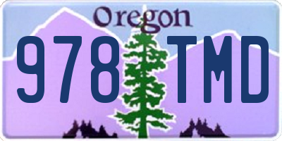 OR license plate 978TMD