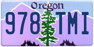 OR license plate 978TMI