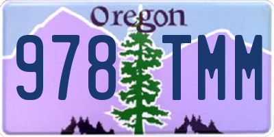 OR license plate 978TMM