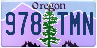 OR license plate 978TMN