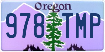 OR license plate 978TMP