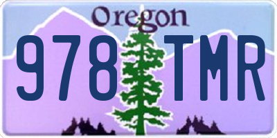 OR license plate 978TMR