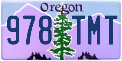 OR license plate 978TMT