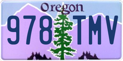OR license plate 978TMV