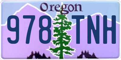 OR license plate 978TNH