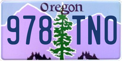 OR license plate 978TNO