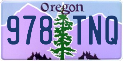 OR license plate 978TNQ