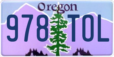OR license plate 978TOL