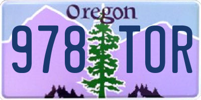 OR license plate 978TOR