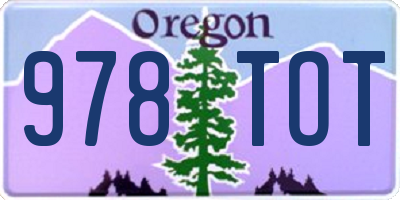 OR license plate 978TOT
