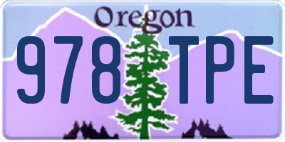 OR license plate 978TPE