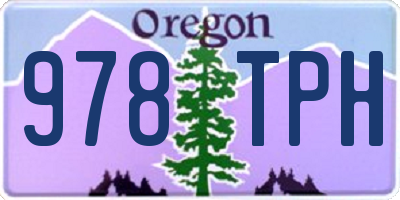 OR license plate 978TPH