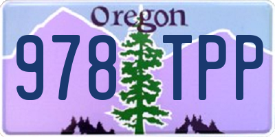 OR license plate 978TPP