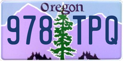OR license plate 978TPQ