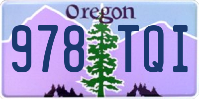 OR license plate 978TQI