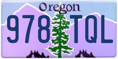 OR license plate 978TQL