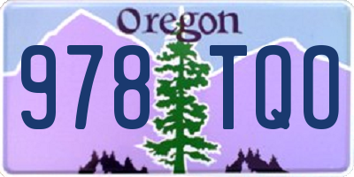 OR license plate 978TQO