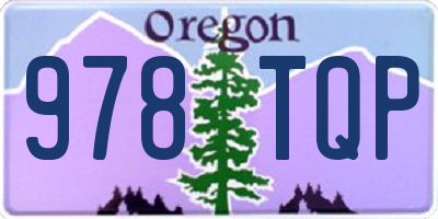 OR license plate 978TQP
