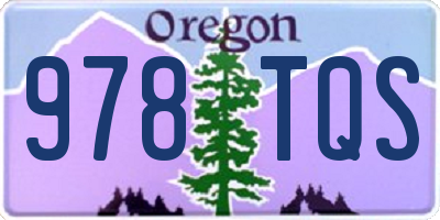 OR license plate 978TQS