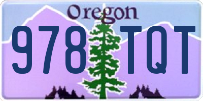 OR license plate 978TQT