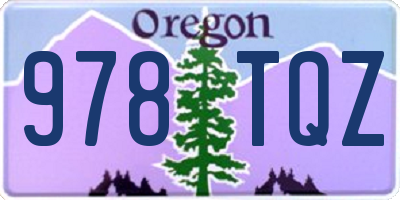 OR license plate 978TQZ